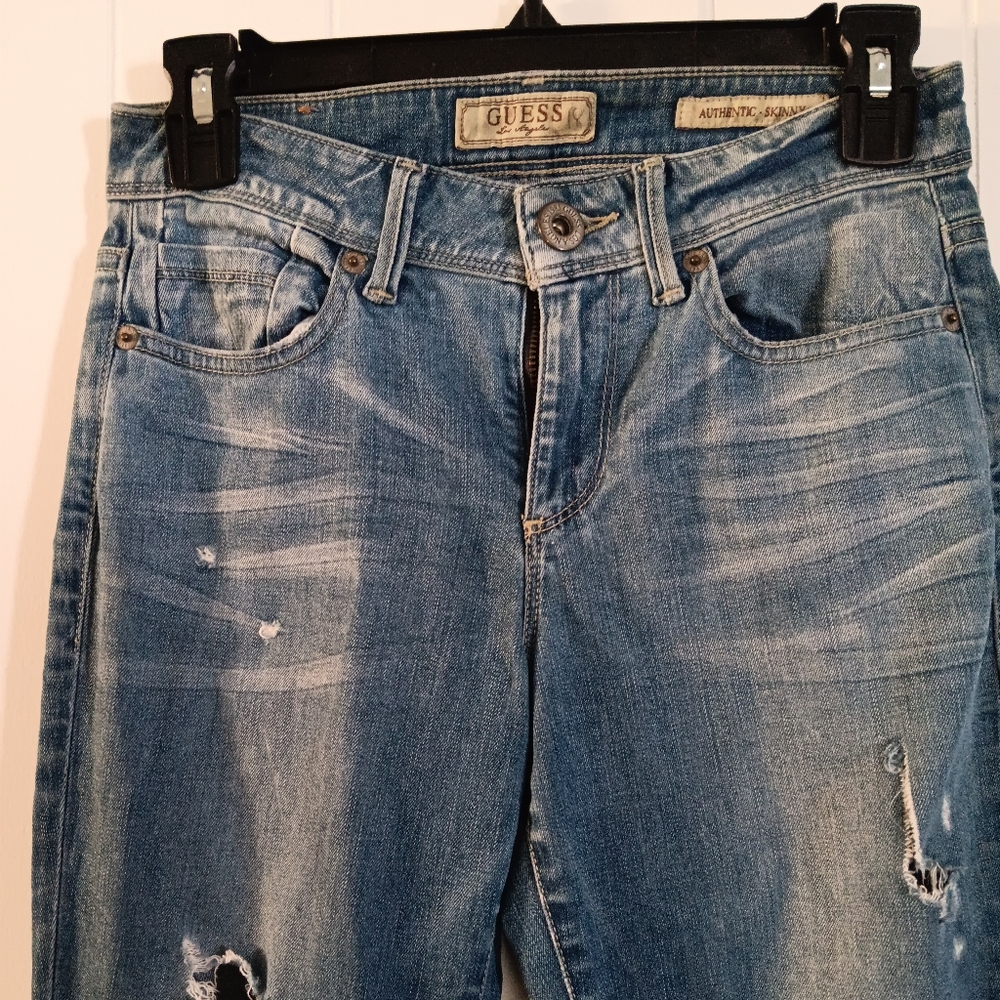 Guess Distressed Blue Jeans - Picture 4 of 16